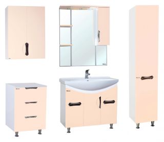 Зеркало-шкаф с подсветкой Bellezza Лагуна 75см правый бежевый 00000001103